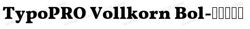 TypoPRO Vollkorn Bol字体转换